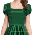 Belle Poque Hollowed Back Kurzarm Green Swing Kleid Pin Up Kleid Vintage 50er Jahre Retro Kleid BP000025-4